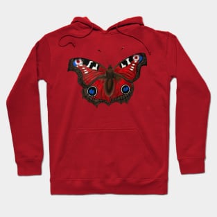 Peacock Butterfly Drawing Hoodie